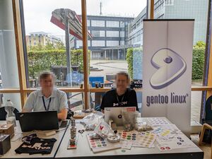 Photo of the Gentoo booth 2023