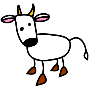 SVG graphic of Larry the cow